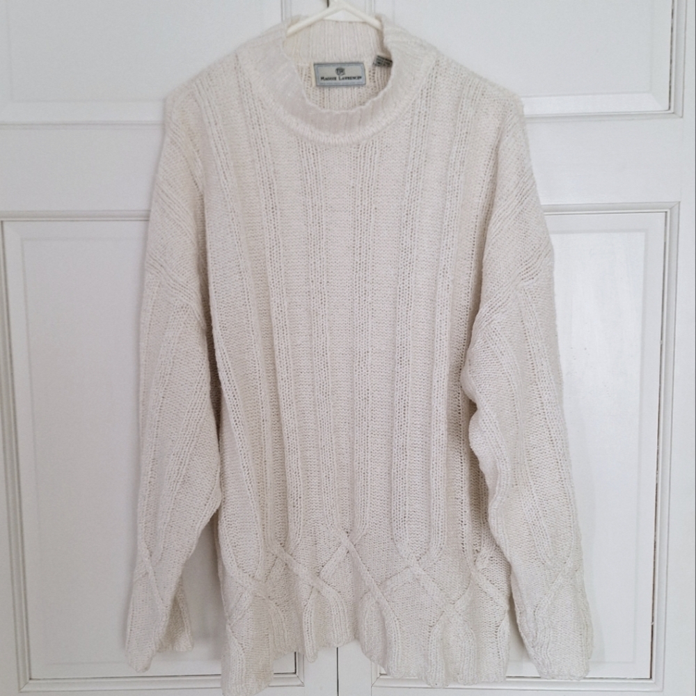 Maggie Lawrence off-white acrylic sweater